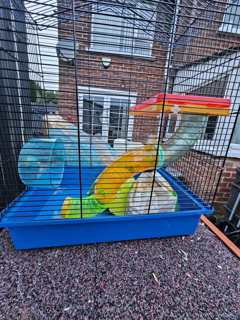 Reduced Hamster cage with many accessories