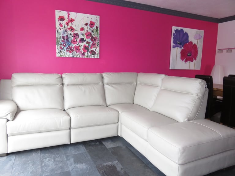 Leather corner sofa unit NOW SOLD