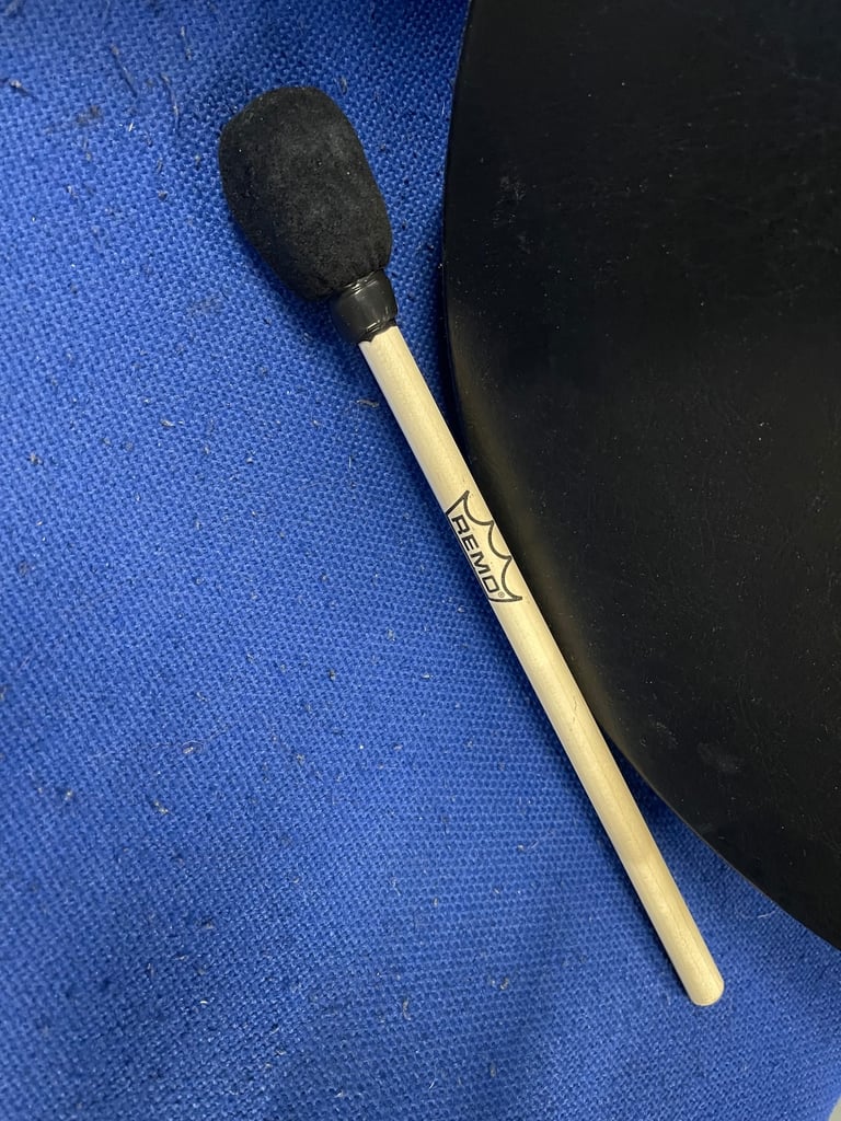 Black Remo Bahia Buffalo Drum 16" Earth Bass Comfort Synthetic Skin Hand Folk