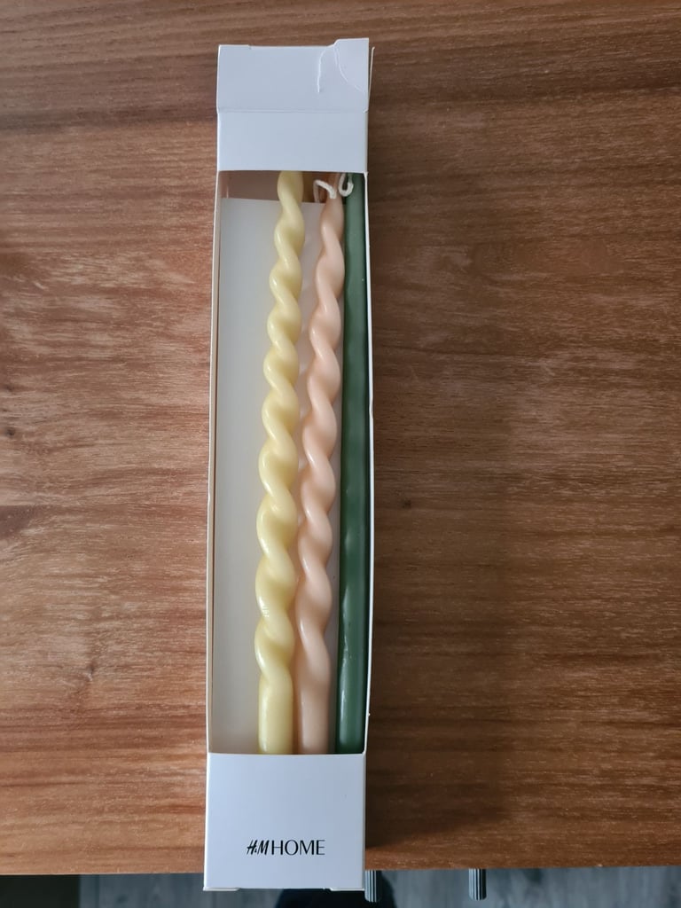 Brass candle holder and plant spray (with candles)
