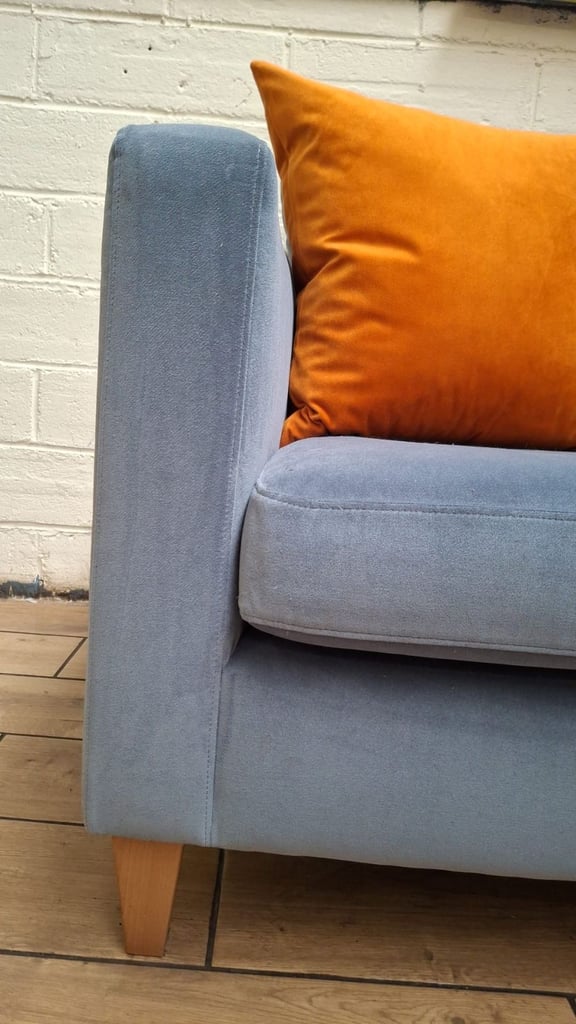 John lewis Bailey 2 seater sofa in blue velvet RRP £1400