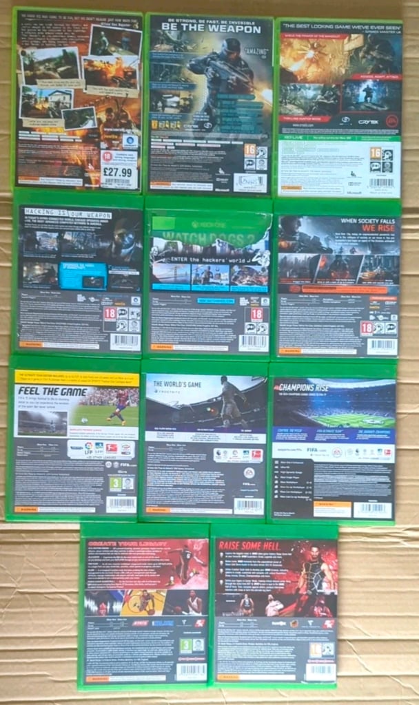 Xbox one X 4K console 1TB + games (no controller)