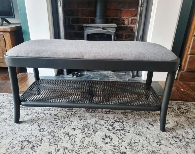 image for Grey and black bench hall seat end of bed