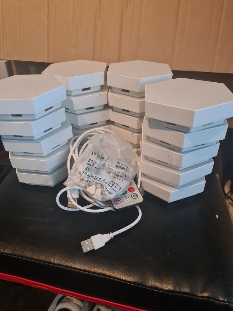 image for LED Hexagon wall light panels 20pk