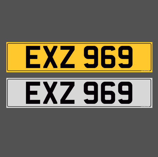image for EXZ 969 - Dateless Cherished Registration Number Plate