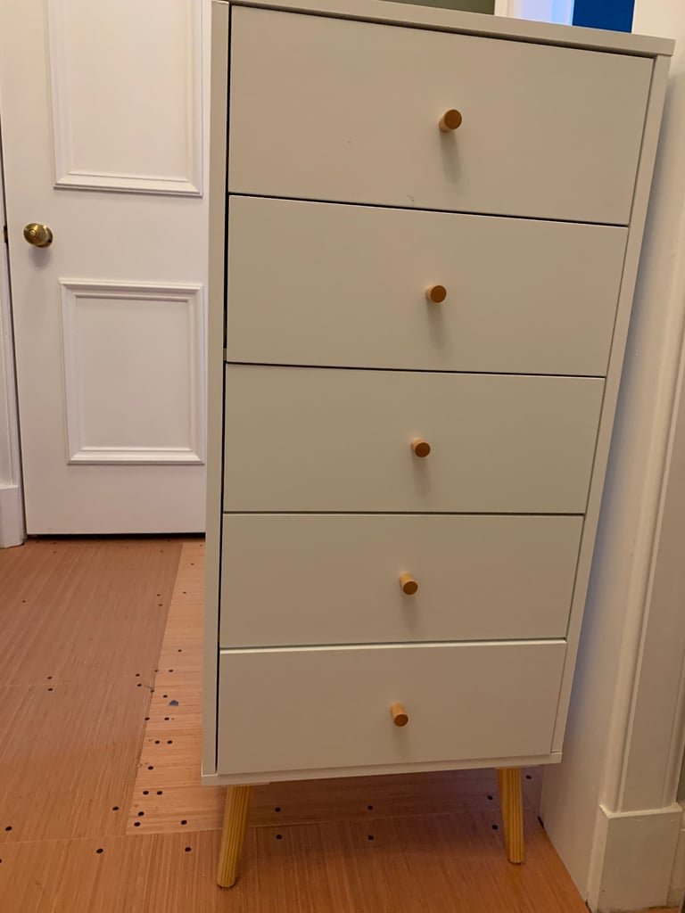 image for Brand new white wood habitat chest of drawers 