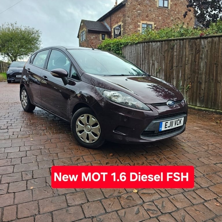 2011 Ford Fiesta 1.6 Diesel New MOT FSH Tax £20 a years 