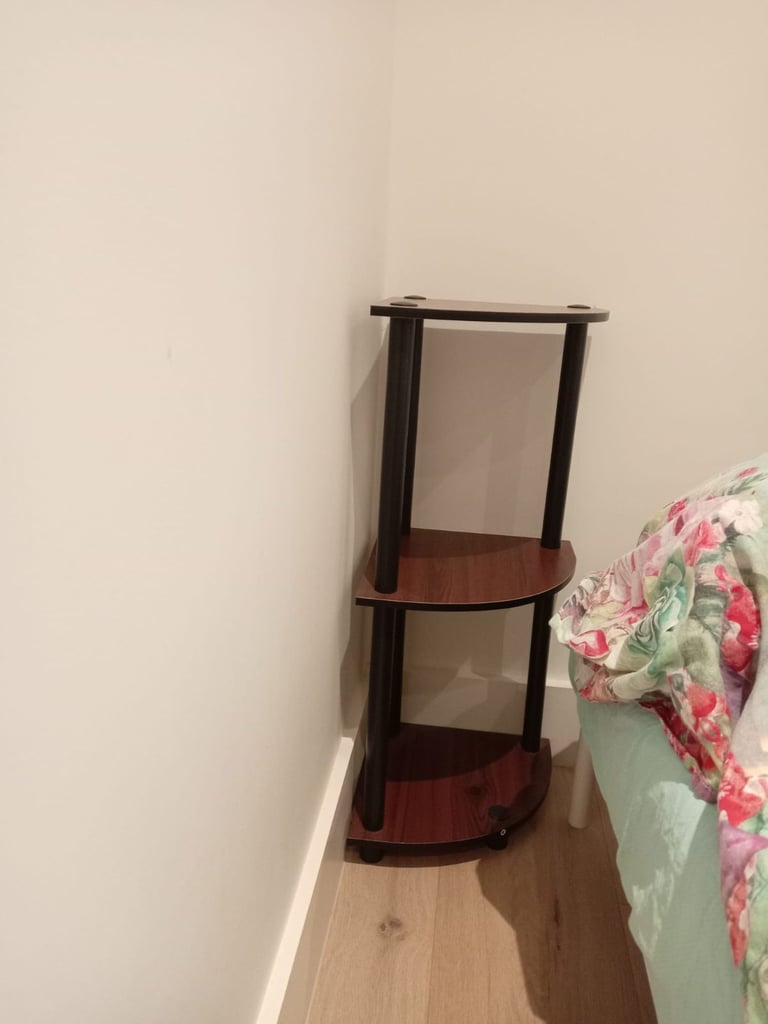 image for Corner Bedside Table / Small Corner Shelf – Excellent Condition