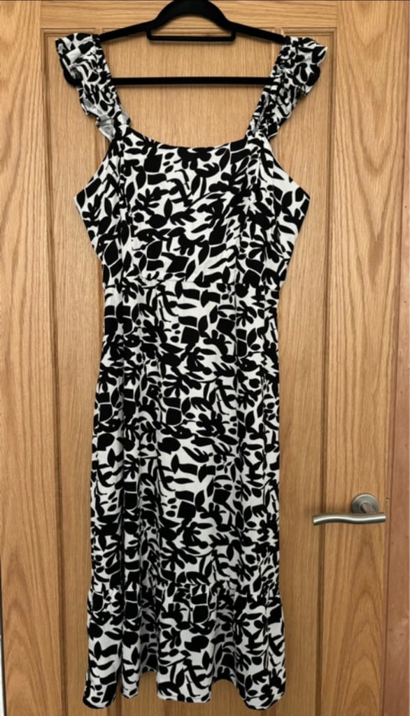 image for Black and white/off white dress - collection only