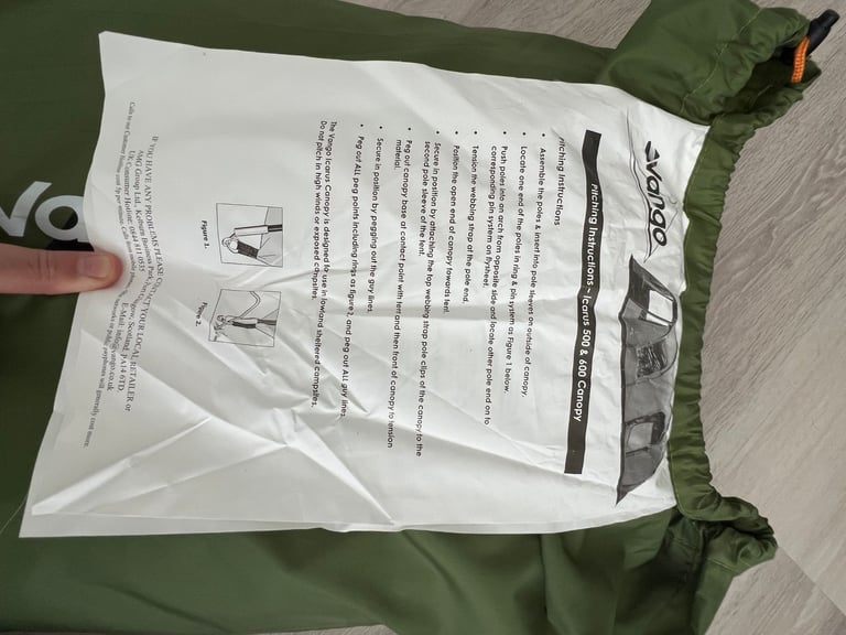 Vango Icarus 500 5-person tent with front canopy.  Excellent condition.