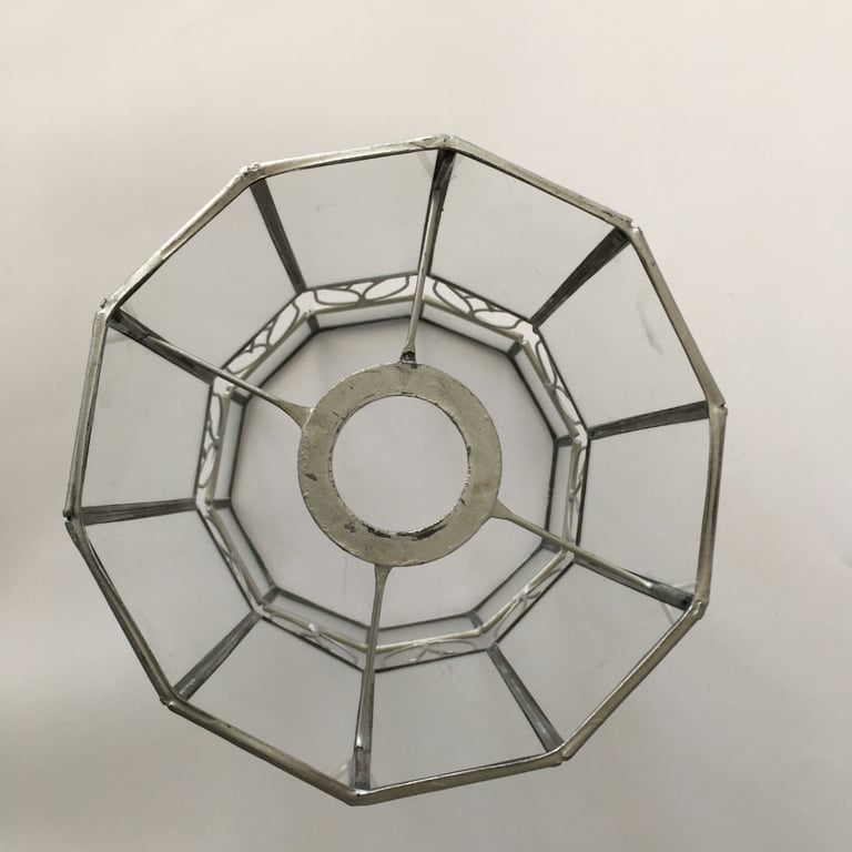 Decahedral glass (polycarbonate) lampshade - lamp shade - light shade