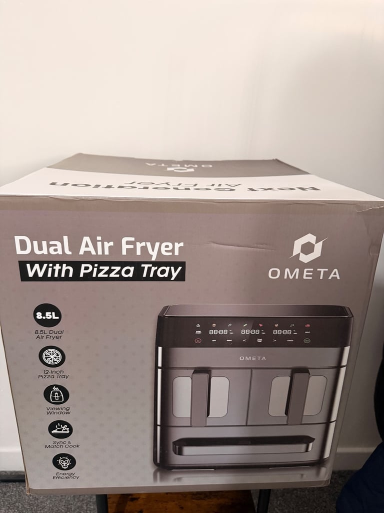 OMETA  8.5 L Dual Air Fryer With Pizza Tray 