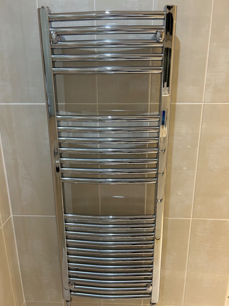 image for Heated Towel Radiator in Chrome 1200 x 450 mm