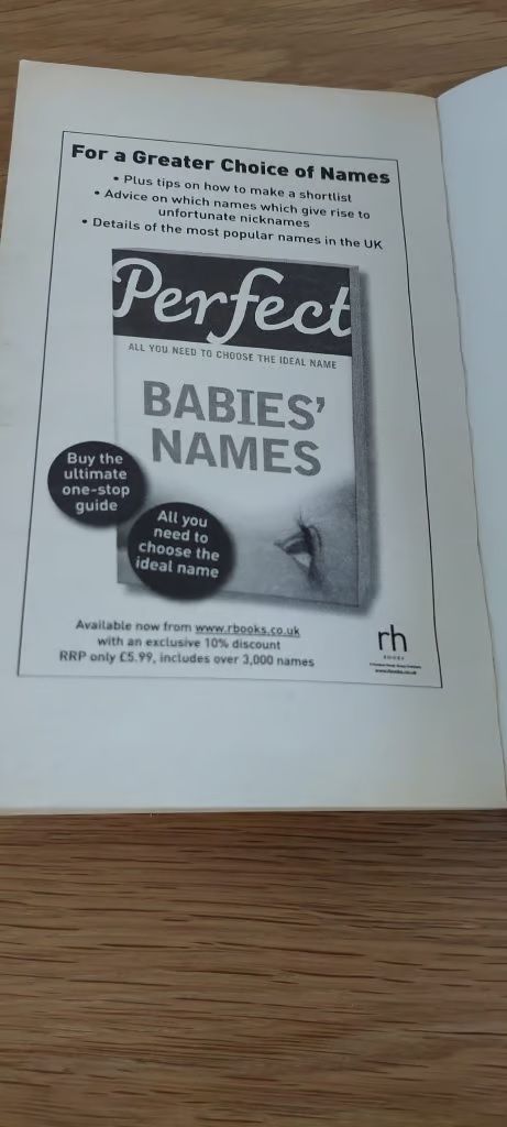 Different books: Healthy Pregnancy +Babies Names