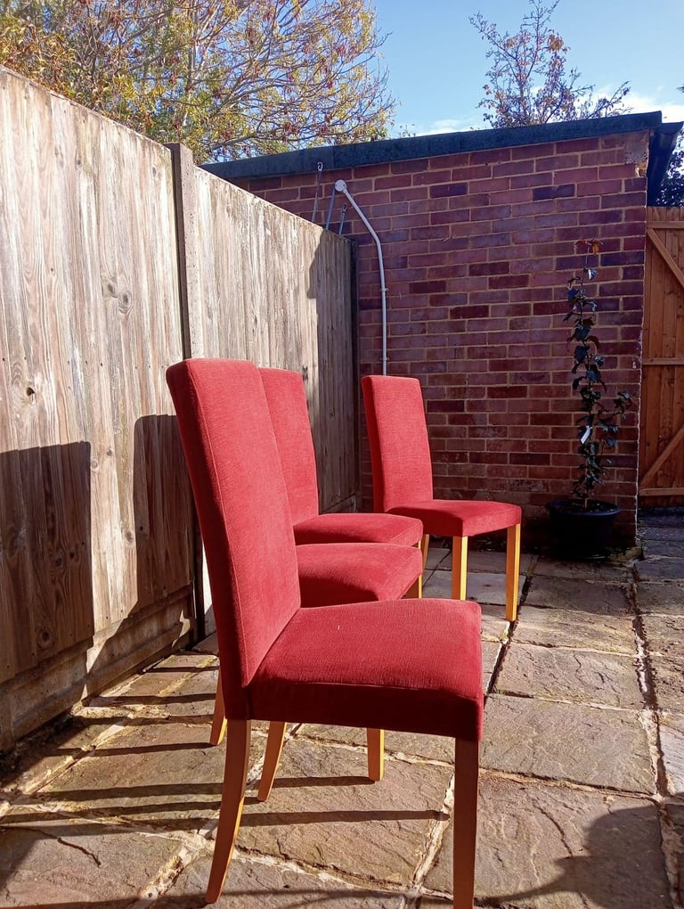 4x Red Dining Chairs
