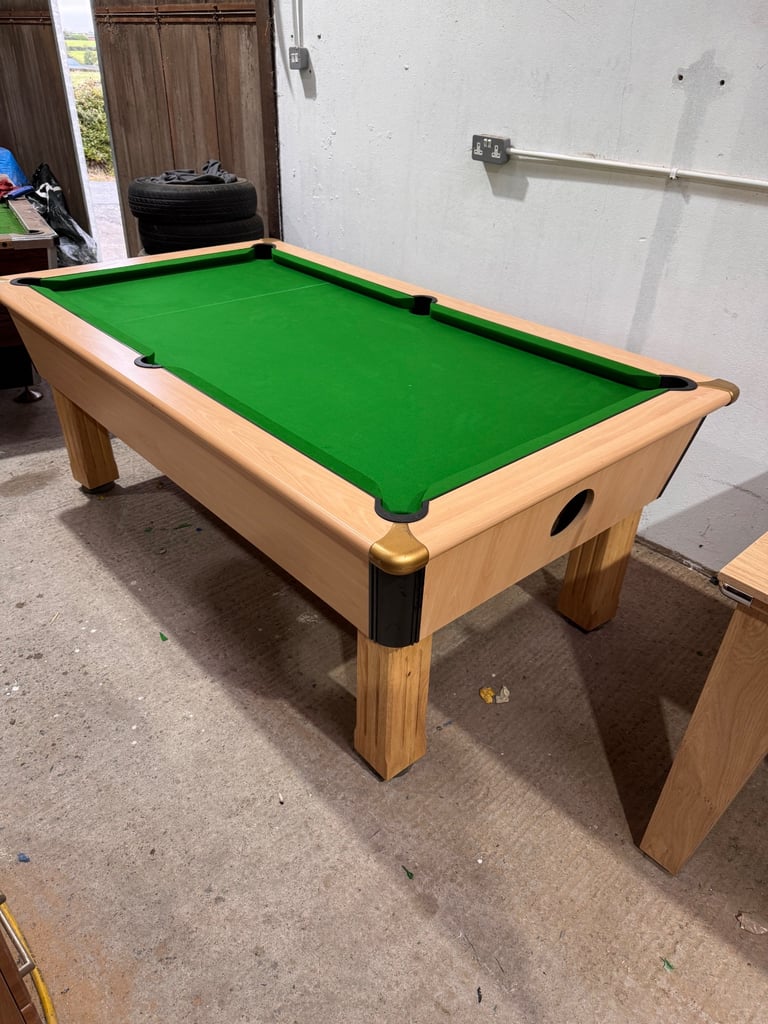 image for Pool table 🎱 7x4ft ▪️ Free Delivery & installation 🚚 New cloth + Rubbers