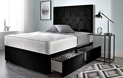 image for ✔double bed with base and headboard and memory foam mattress/ bedframe