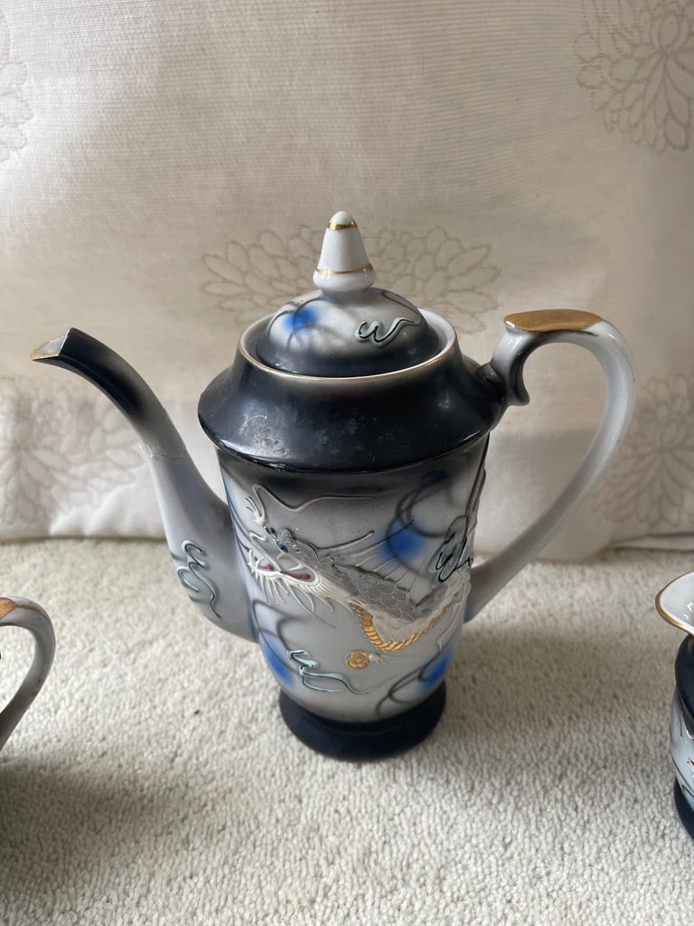 Vintage Japanese Moriage Porcelain Dragonware set