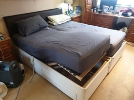 SUPER KINGSIZE dual Control Adjustable Electric Bed with 4 draws.