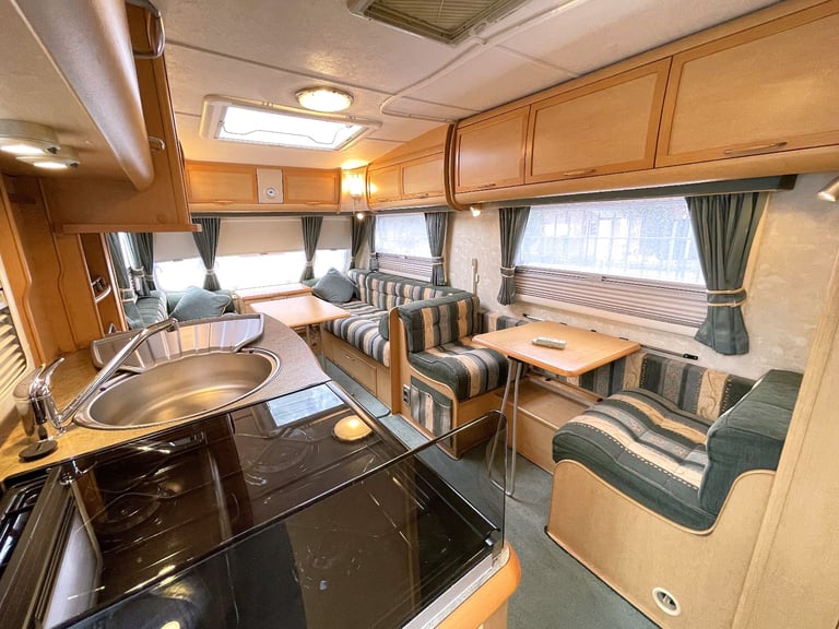 2005 ABBEY VOGUE GTS 416 4 BERTH CARAVAN, END BATHROOM WITH MOTOR MOVER & AWNING