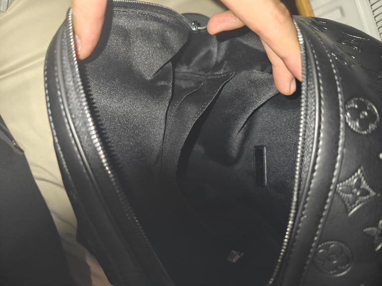Louis vuitton all black LV print Back Pack
