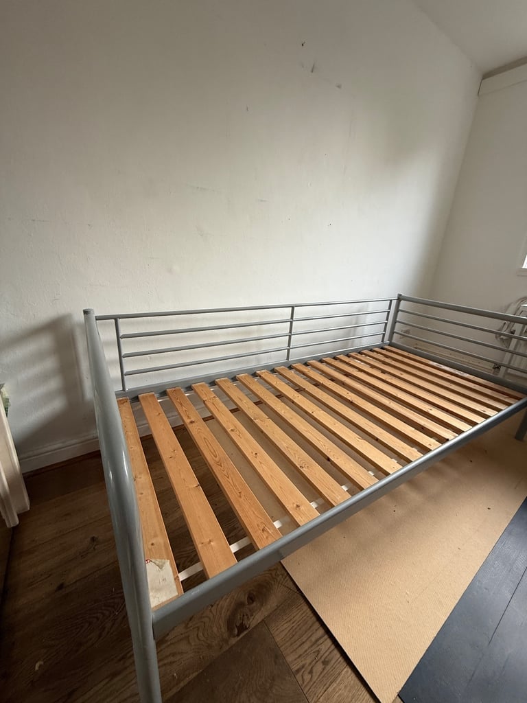 image for Single metal frame bed Ikea