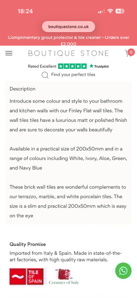Ivory colour tiles