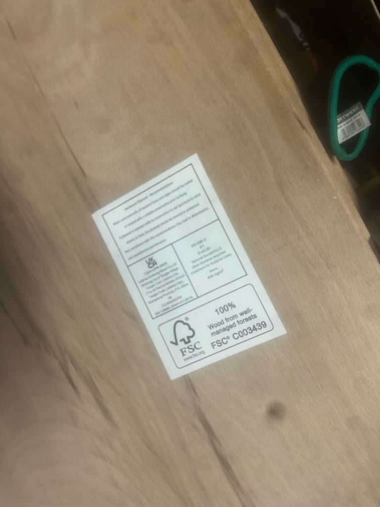 12 sheets of 9mm plywood