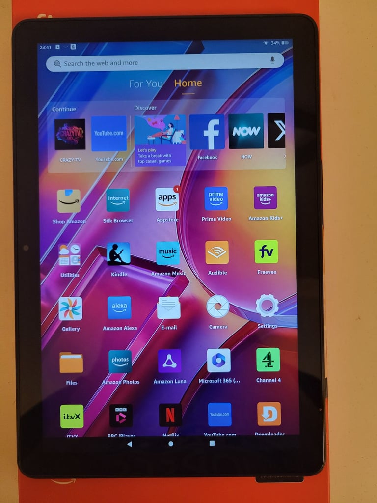 Amazon Fire HD 10 tablet.