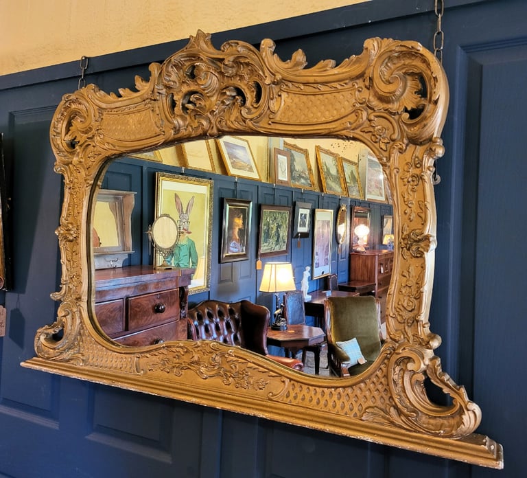 Rococo style gilt mirror 