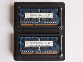 2 x 4GB SKHynix PC3 12800s 11 12 F3 laptop memory module.