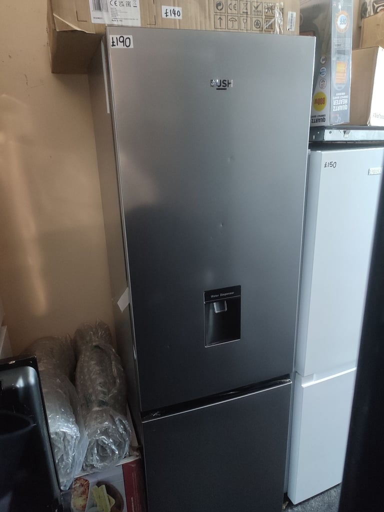 image for ➡️➡️SALE⬅️⬅️ NEW GRADED SILVER BUSH 55CM WIDE FRIDGE FREEZER WITH WATER DISPENSER 