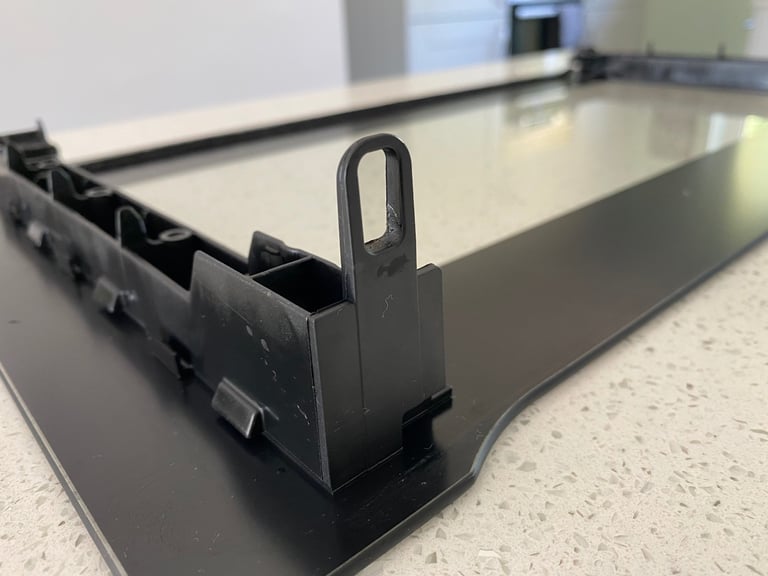 AEG Inox microwave door glass assembly (Ropley SO24)