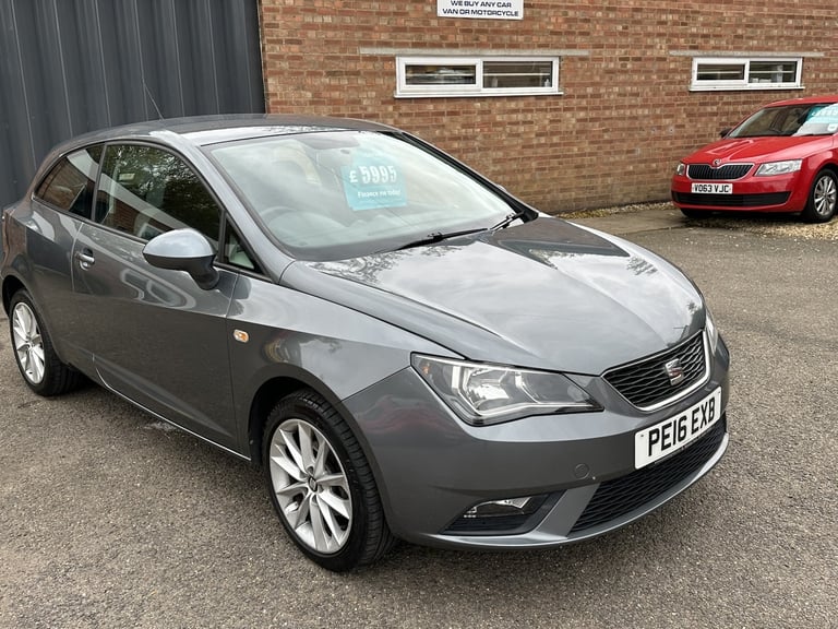 SEAT IBIZA 1.0 Vista Grey Manual Petrol 2016 - ac, FSH, Long mot.