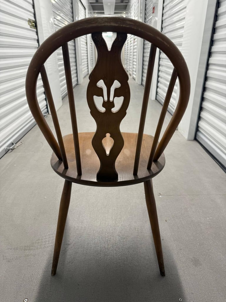 4 Vintage Dark Wood Chairs