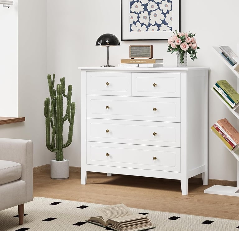 image for Brand new in box white chest of drawers 