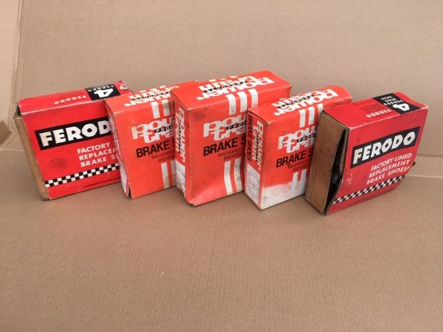 image for Ford Cortina 1300 & 1600 REAR brake shoes NOS (New Old Stock) still boxed