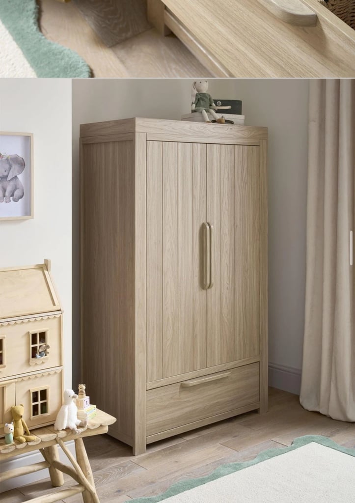 Mamas & Papas Franklin 3 Piece Cotbed Range with Dresser Changer & Double Wardrobe - Oak