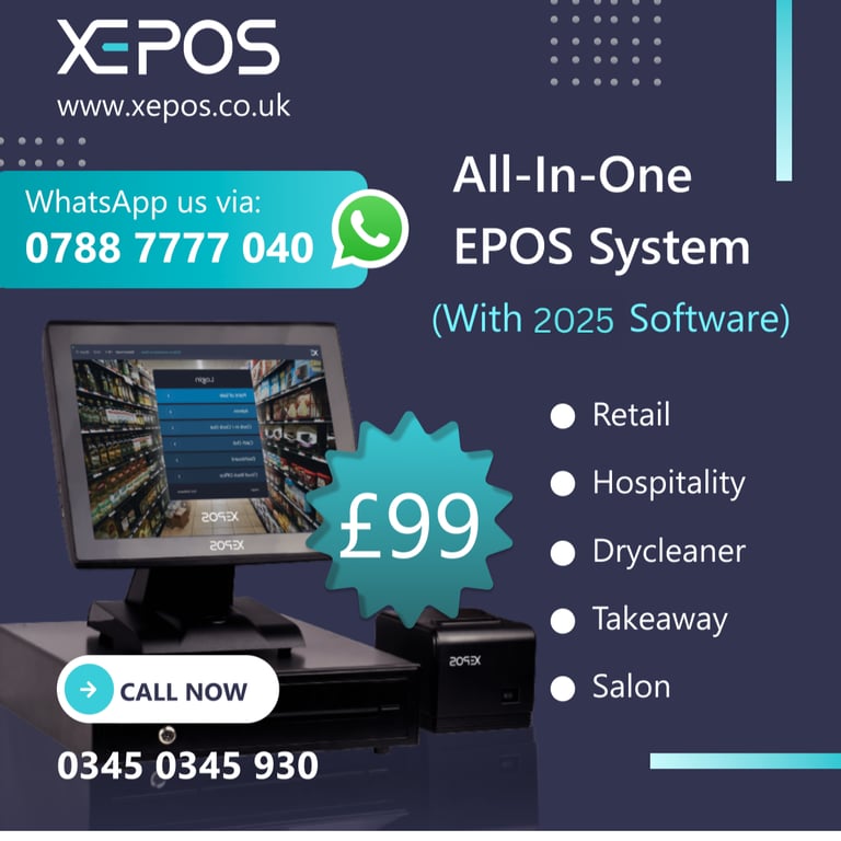 £99 BRAND NEW All in One XEPOS Hospitality System - EPOS Till Bar Restaurant Pub Cafe Nightclub 