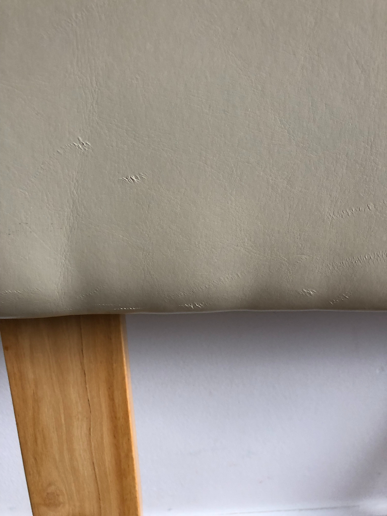 Headboard - Single Size - Cream Leather Designer Bed Company Canterbury