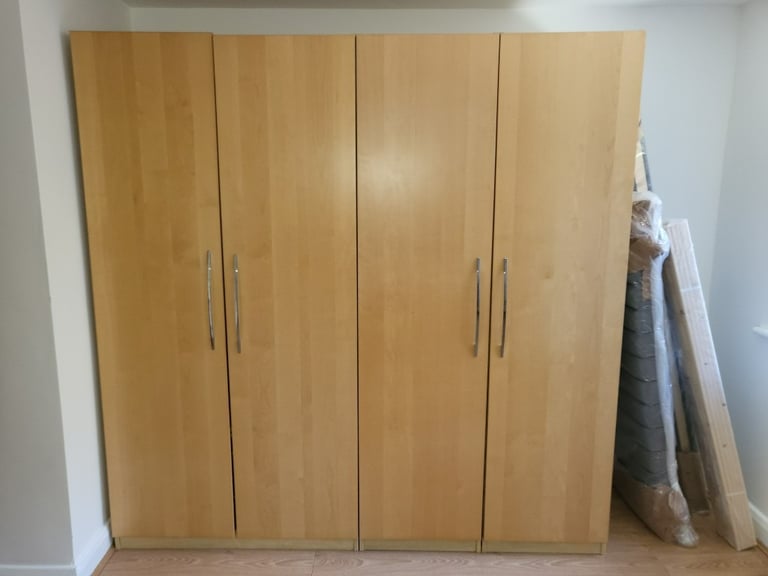 IKEA PAX Oak Veneer 4 Door Wardrobe FREE DELIVERY 7795 in Leicester