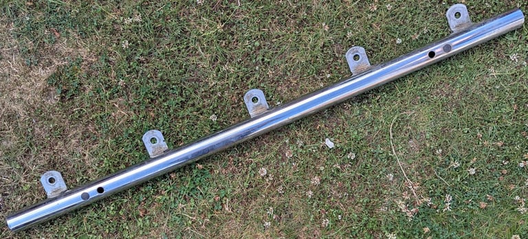Vintage Chrome Plated 5 Mount Light Bar, 114cm Wide, Marked 20090001