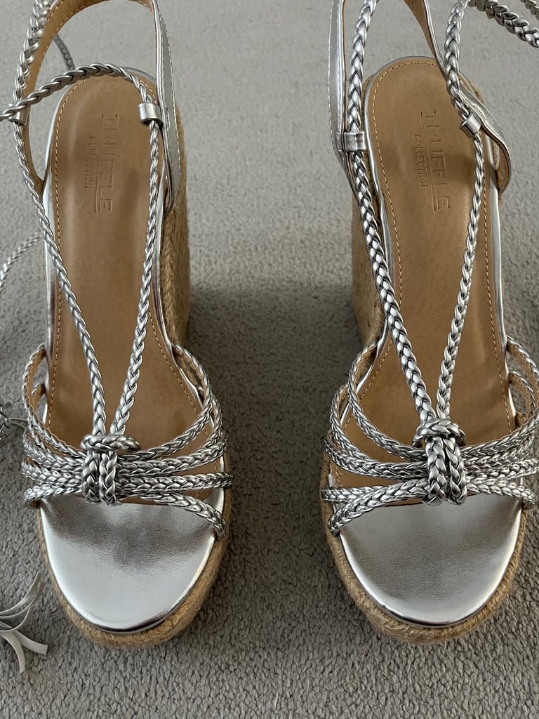 image for Ladies Silver Wedges size 5 