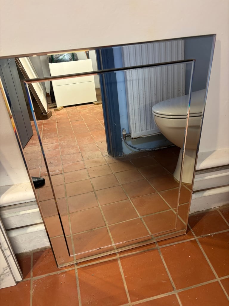 image for Bathroom mirror bevelled glass edges 