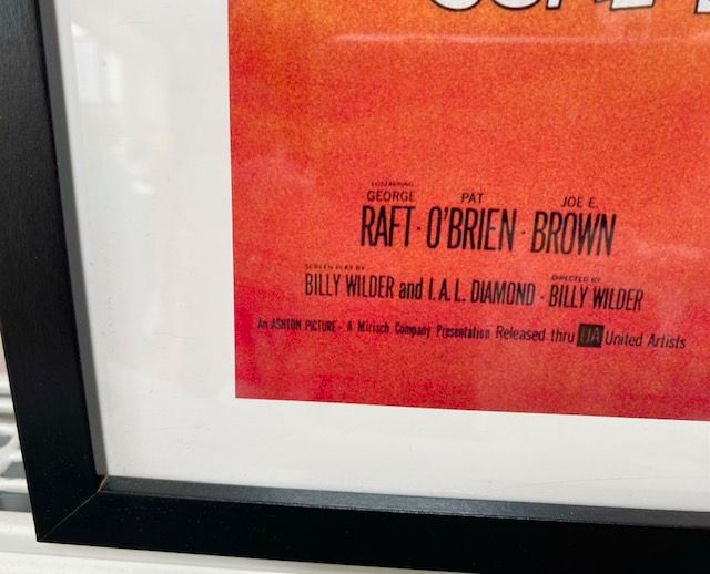 SOME LIKE IT HOT FILM POSTER WALL PRINT, MARILYN MONROE, FRAMED GLAZED 