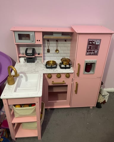 Chad Valley Wooden Toy Kitchen with Breakfast Bar in Radcliffe