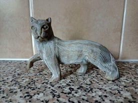 INDIAN GOAN SOAP STONE CARVED CAT