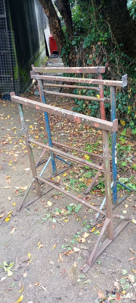 Builders steel scaffold trestles.