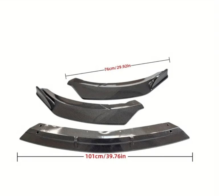 Front bumper lips spoiler carbon fibre 