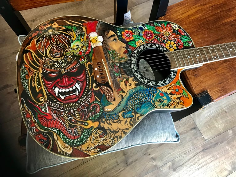 image for applause by ovation custom hand painted.